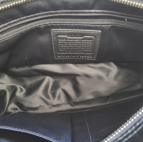 COACH Large Patent Leather Black Shoulder Bag F19462 - Picture 9 of 10